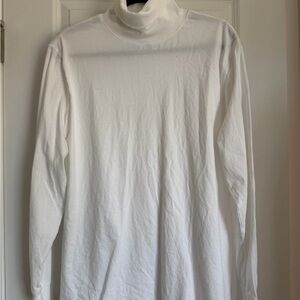 Lands' End Classic White Turtleneck